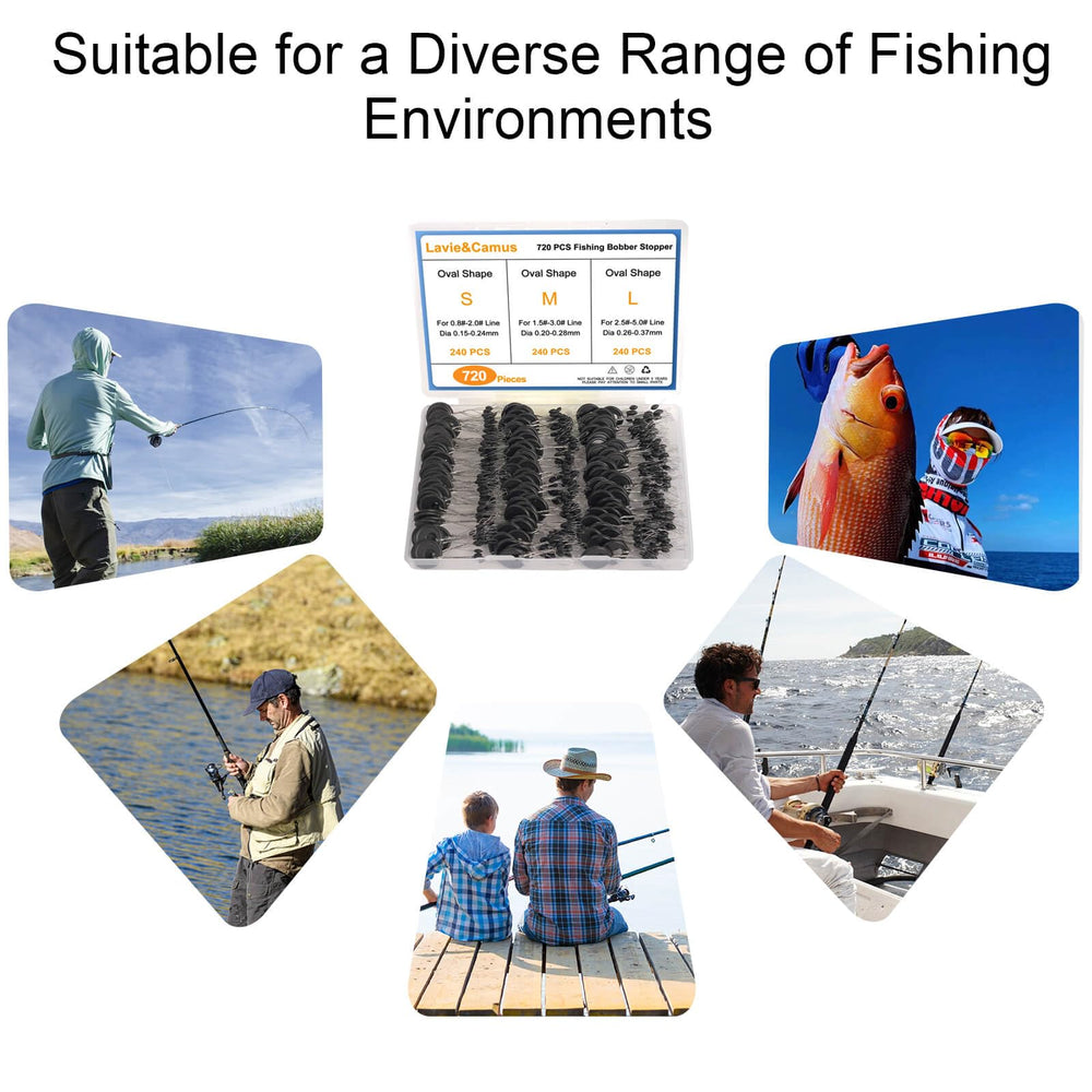 Plastic storage box for bobber stopper set