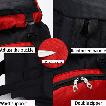 Lawaia 70L ergonomic straps adapt to your torso for comfortable carries.