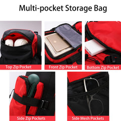 Lawaia 90L hiking backpack drawstring main compartment secure gear storage