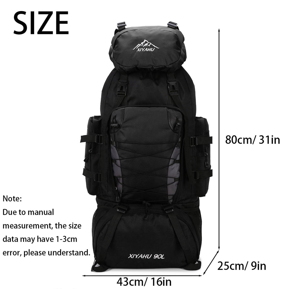 Lawaia 90L hiking backpack side pocket with water bottle for quick access