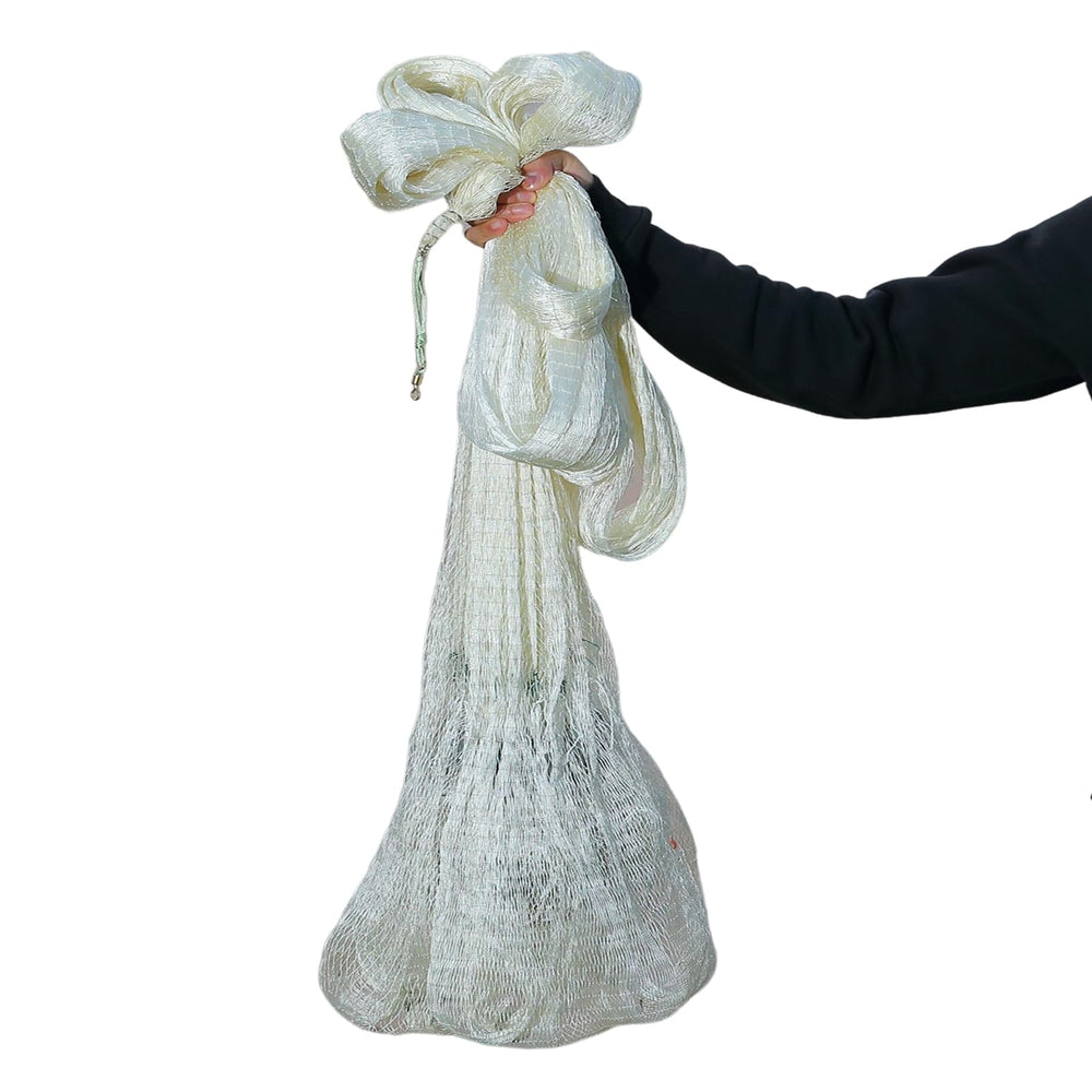 Lawaia cast net 4m white close-up highlights durable multifilament nylon.