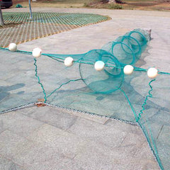 Lawaia Crawfish Trap folded-compact for easy transport and storage.