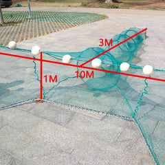 Lawaia green crawfish trap with floating balls for secure catch