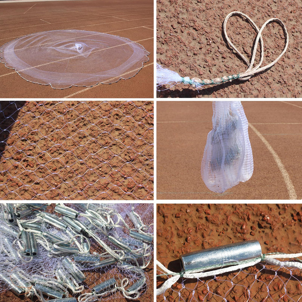 Lawaia throw net mesh 1/2 inch suits most bait species.
