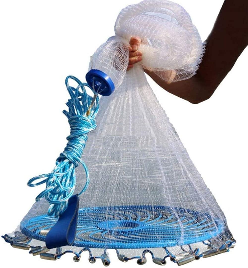 Lawaia throw net assembled for saltwater fishing, ready for live bait