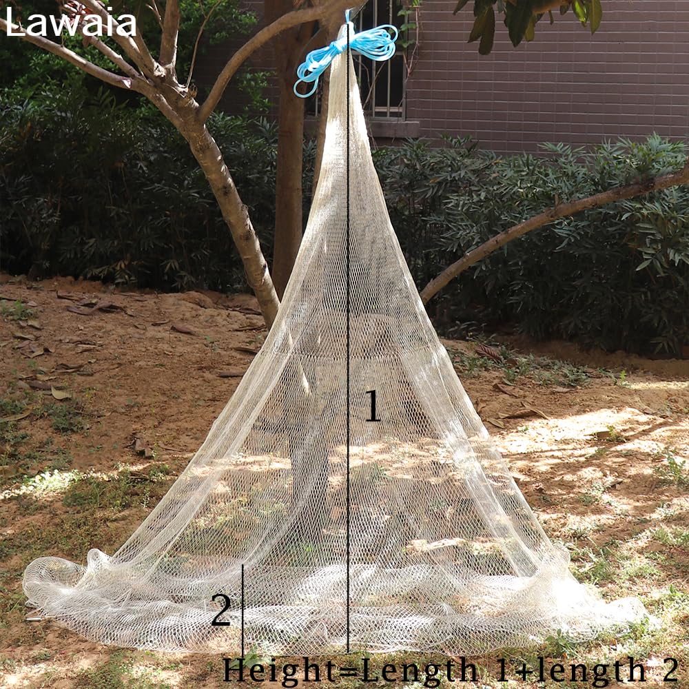 Lawaia steel pendant weight on casting net ensures stable, accurate throws