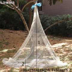 Lawaia steel pendant weight on casting net ensures stable, accurate throws