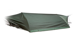 Lawson Blue Ridge flat-bed design with arch poles enhances interior room for sleeping.