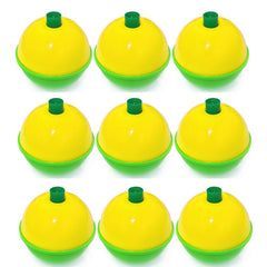 Laxygo Fishing Floats ABS snap-on bobbers set in red and white, mixed sizes 0.75in-2in