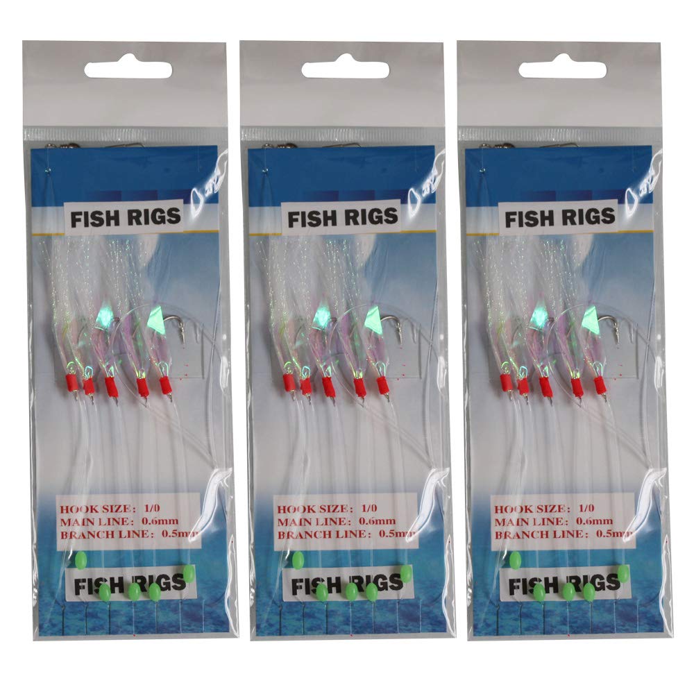 Laxygo multi-hook jig rigs catch small baitfish like mackerel and herring.
