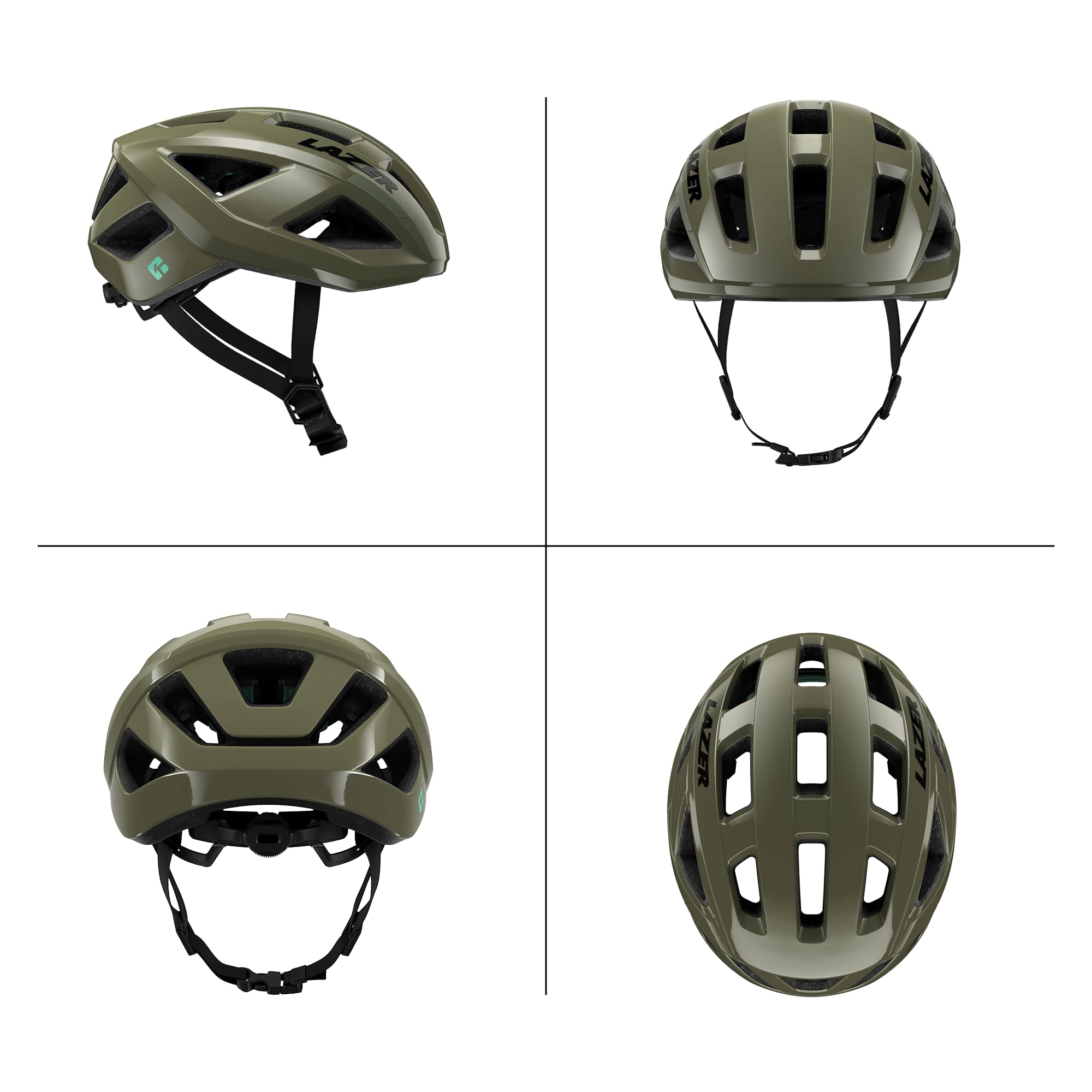 LAZER Tonic KinetiCore helmet back view with LED-ready design for enhanced visibility