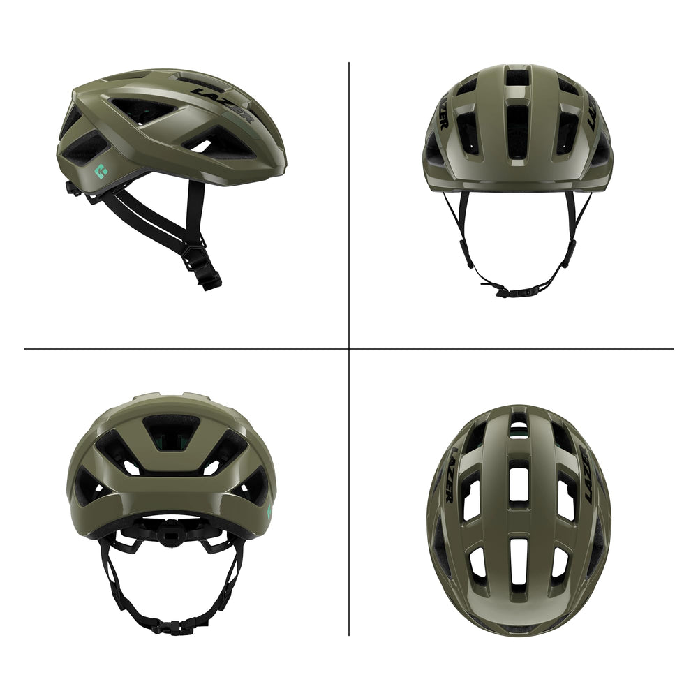 LAZER Tonic KinetiCore helmet back view with LED-ready design for enhanced visibility