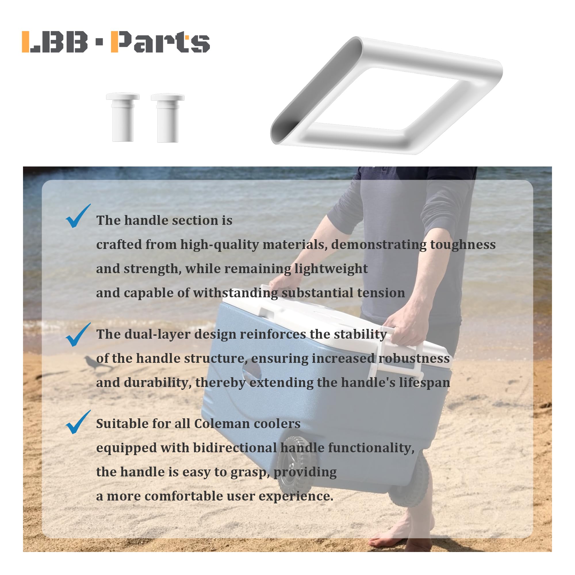 LBB-Parts package contents image, includes mounting pins for quick setup.