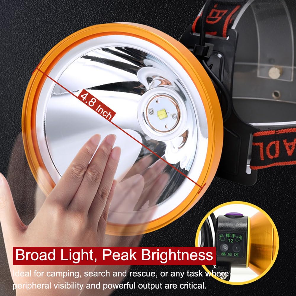 LBJD headlamp USB port enables charging phones on the go.