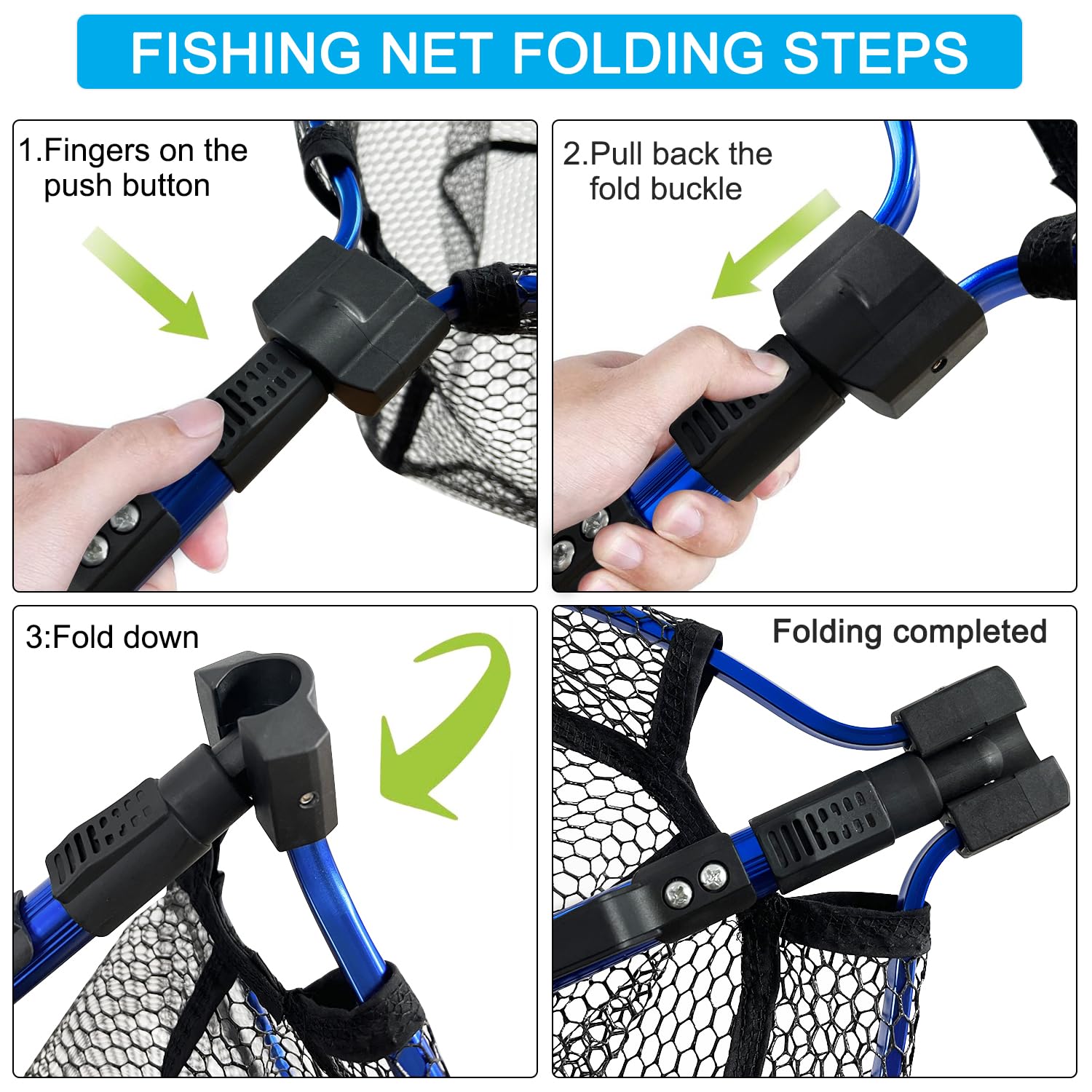 Foldable net with belt clip for easy carry