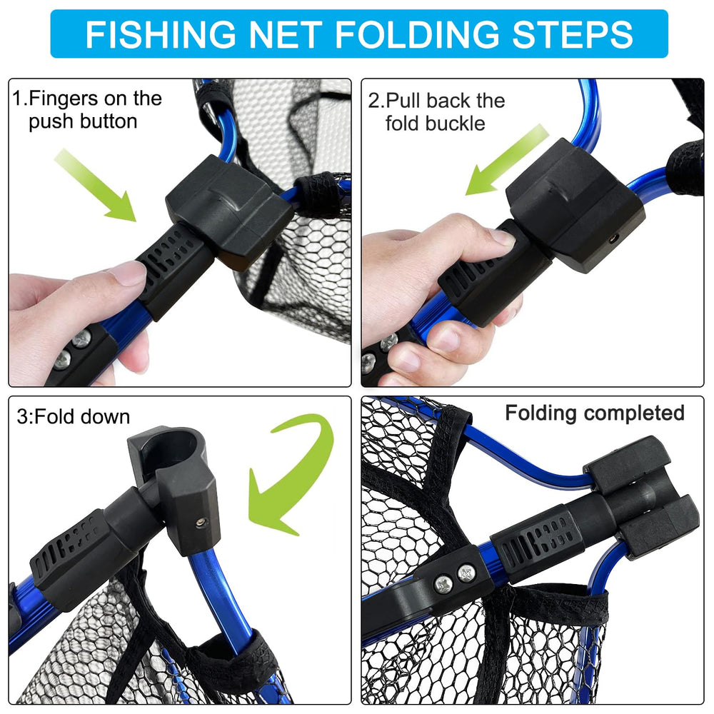Foldable net with belt clip for easy carry