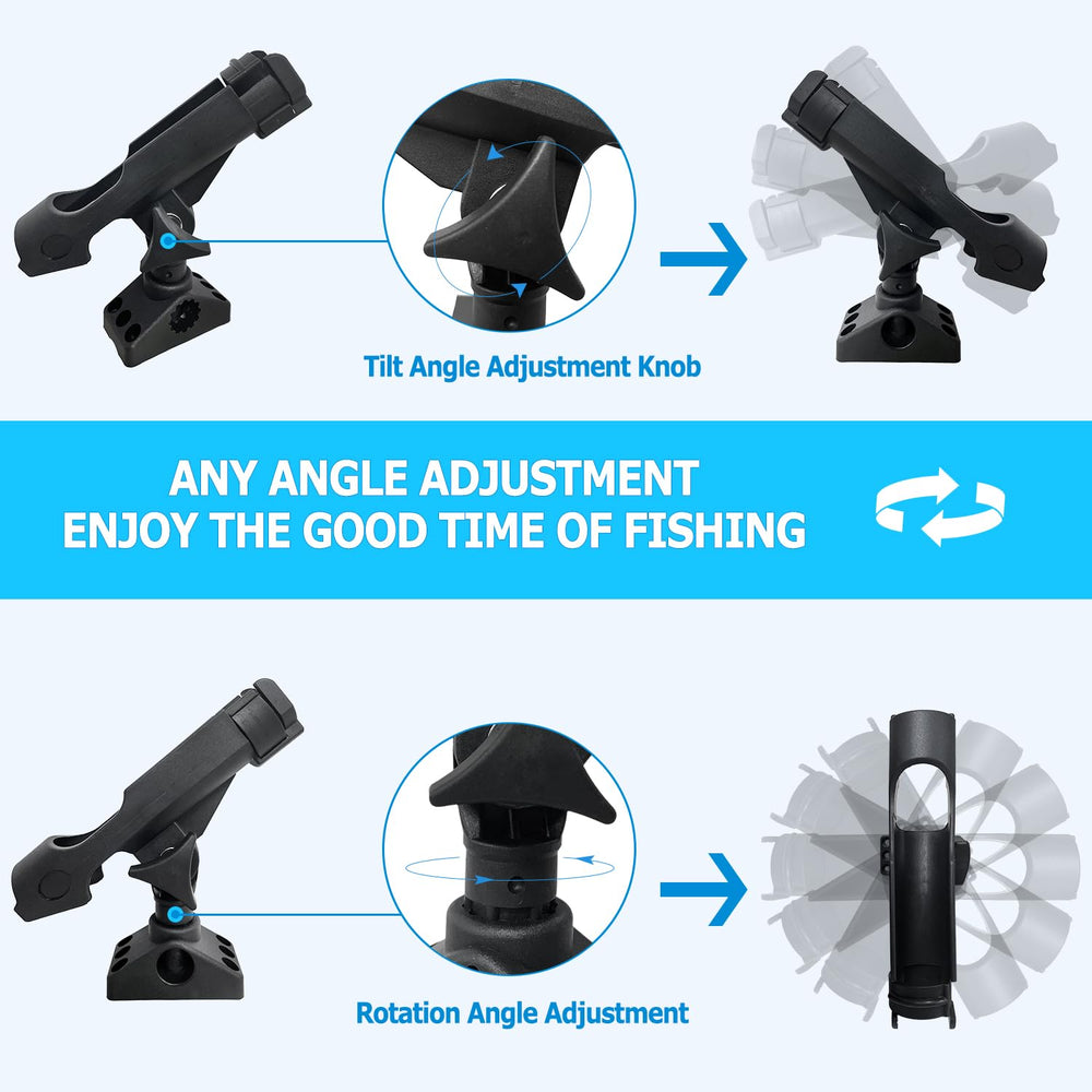 Adjustable tilt and 360-degree rotation on LBW rod holder