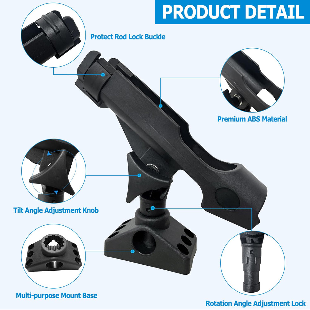 LBW rod holder mounted on boat deck side