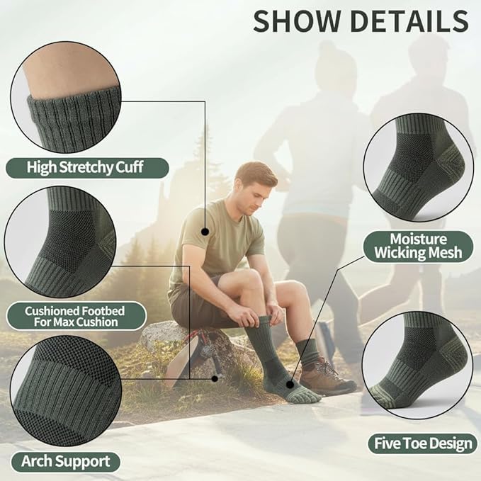 LDGSUPH quick-dry moisture-wicking fabric keeps feet dry during activity