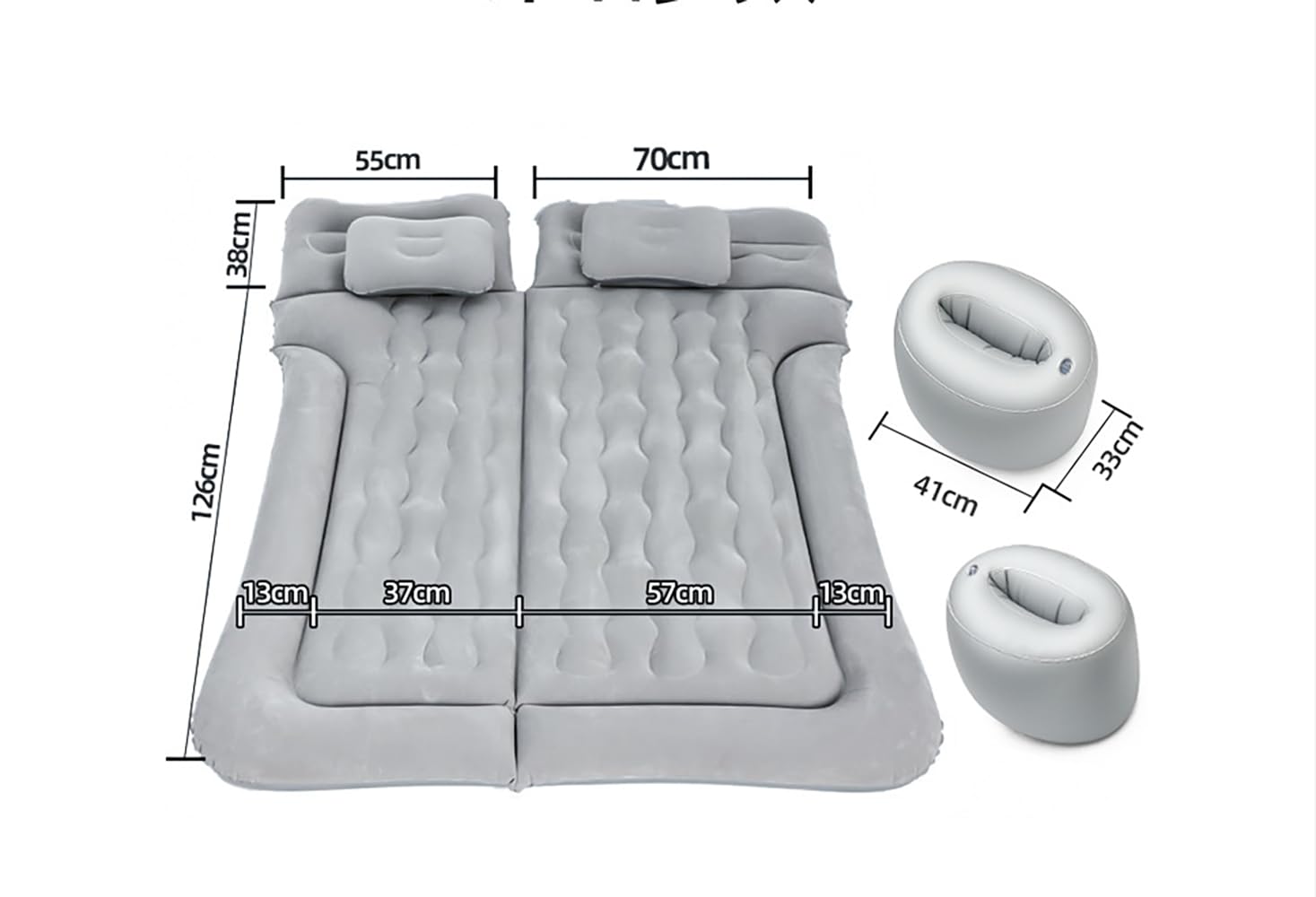 LDHSYU car air mattress with pump included for quick on road inflation.