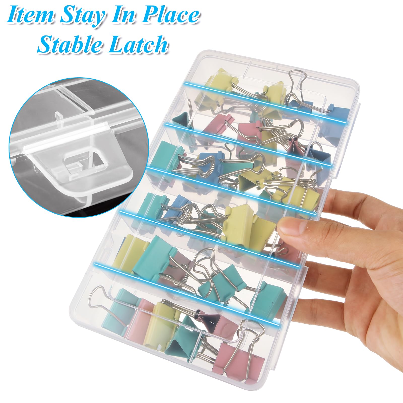 Beads, jewelry, and small parts organized in separate grids