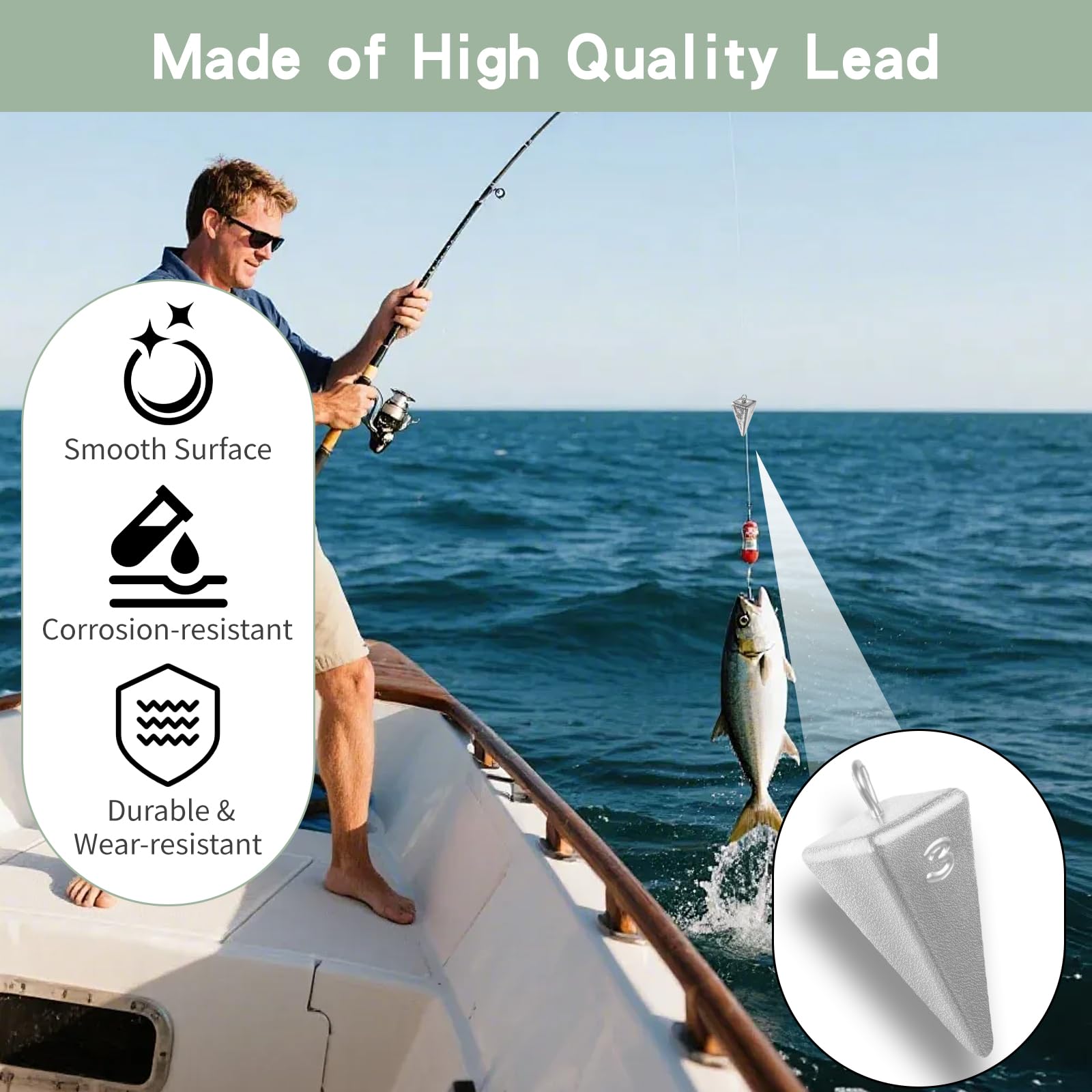 Durable lead material for fishing