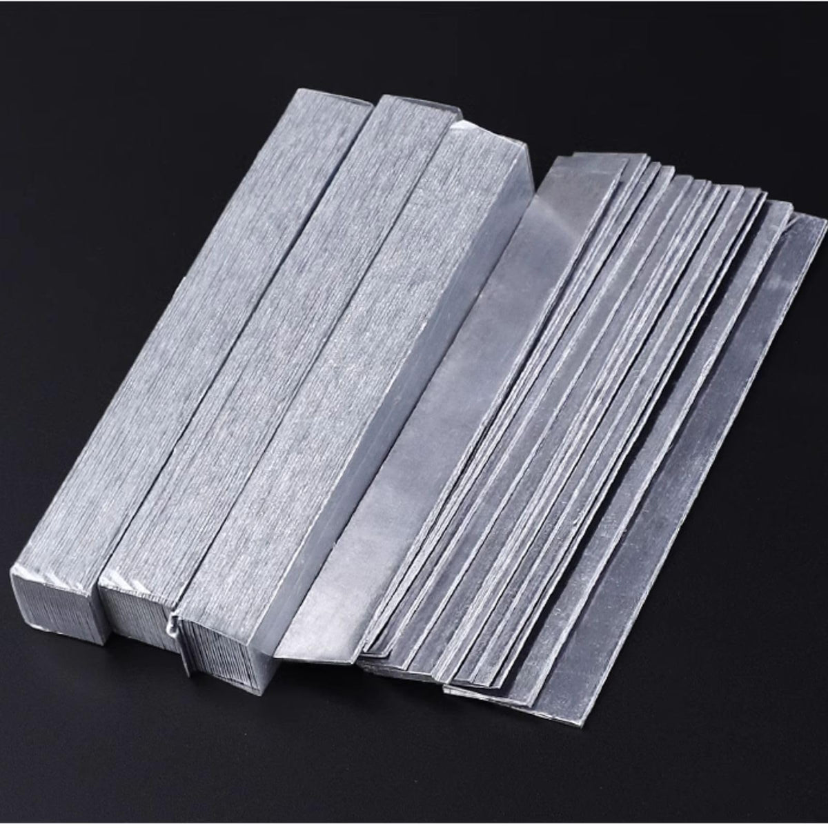 Flexible lead sheet strips for fishing, plant anchors, and swing weights