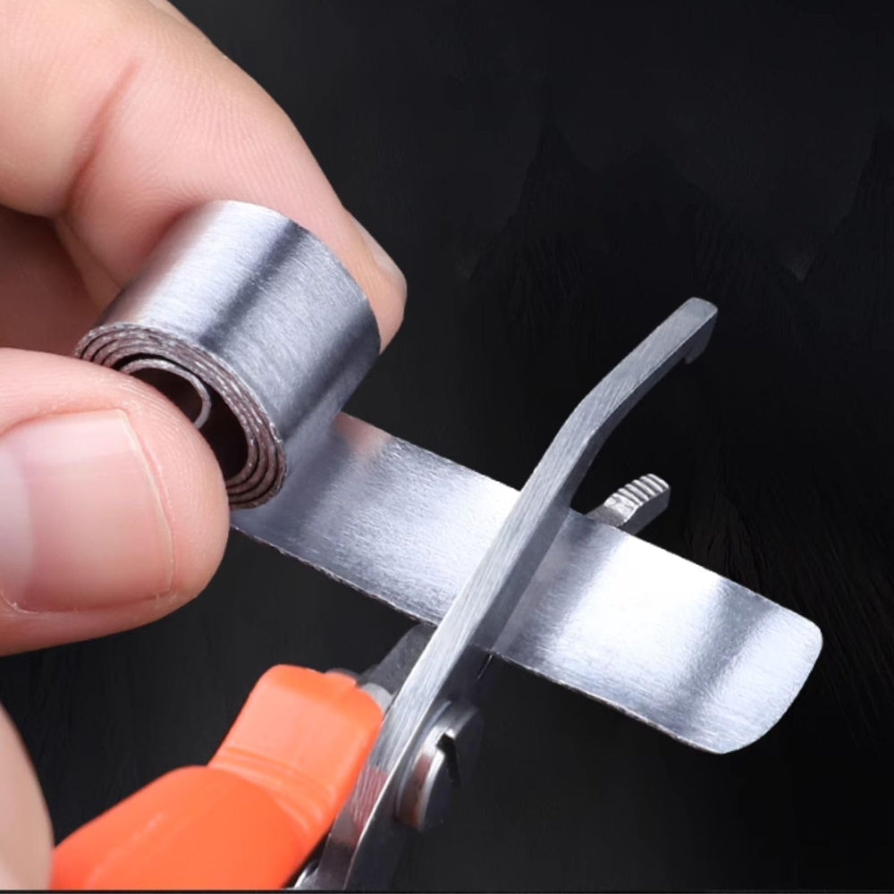 Close-up of 0.031in (0.8mm) thick lead strips