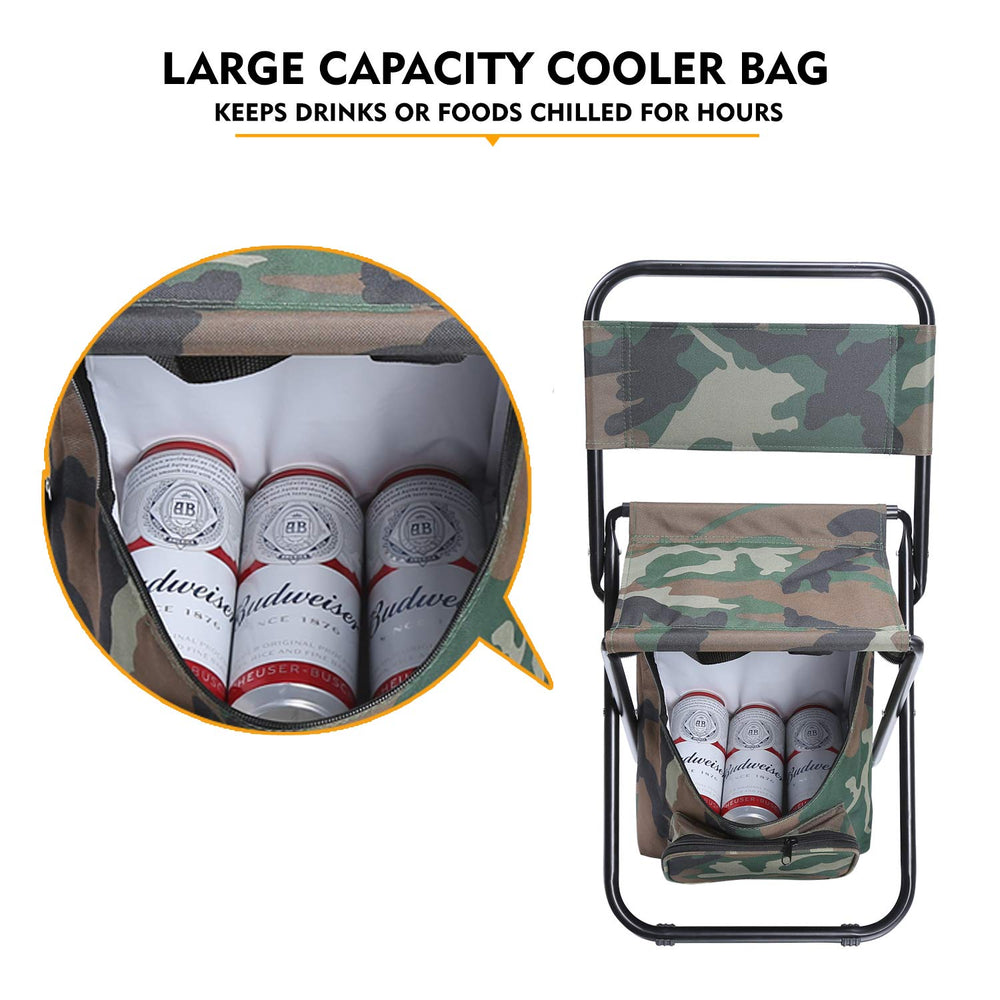 LEADALLWAY camping chair camouflage portable for camping, tailgating, and picnics.