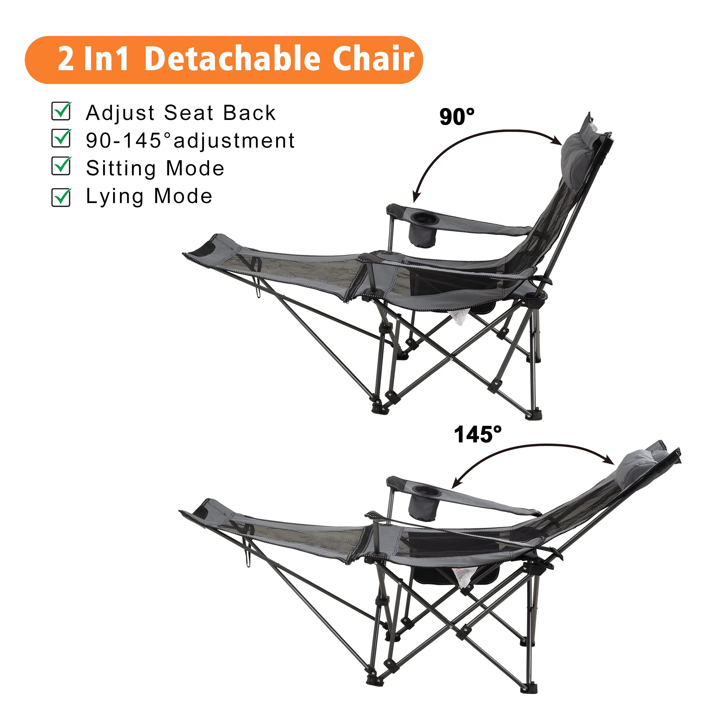 LEADALLWAY camping chair in outdoor use for camping and beach trips.