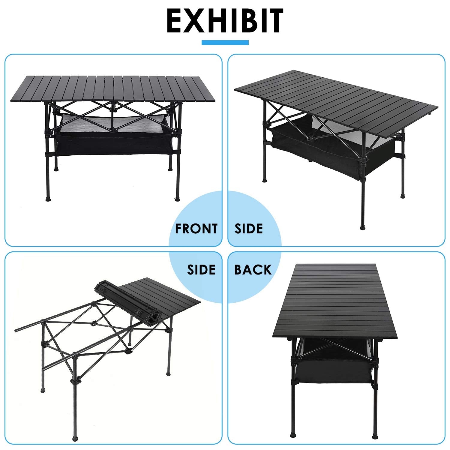 LEADALLWAY folding table comes with a carrying bag for transport.