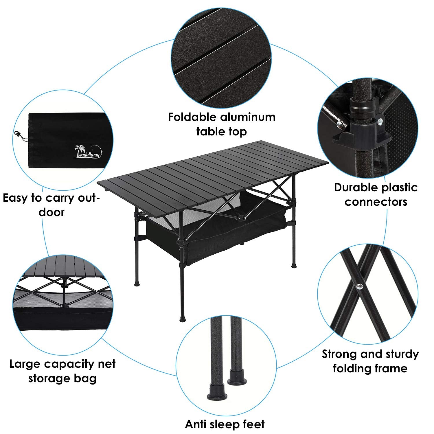 LEADALLWAY compact folded form fits easily in a car trunk.