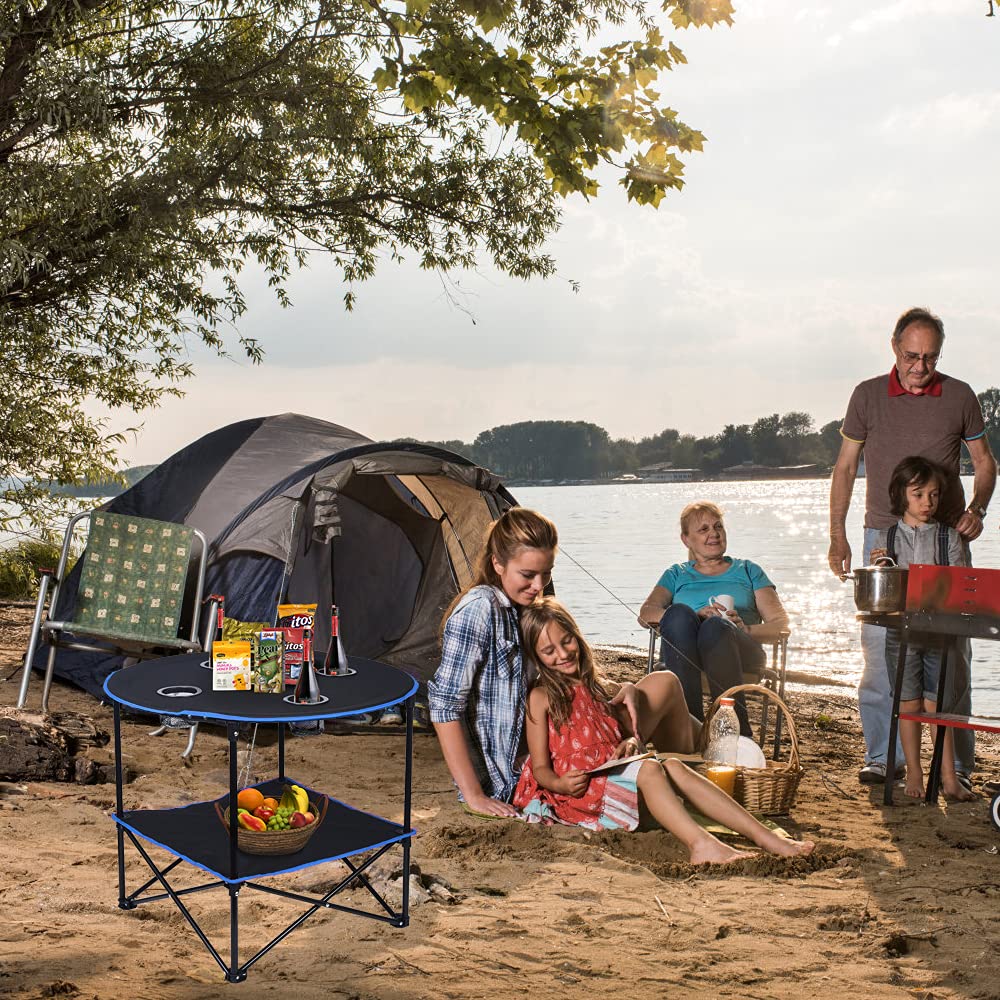 LEADALLWAY folding picnic table carrying bag keeps setup portable and protected.