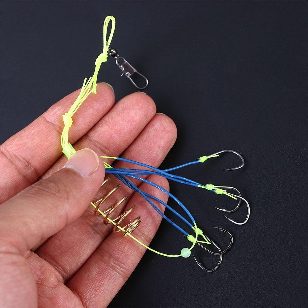 Hand-knotted bait trap hook bottom fixed for secure catch