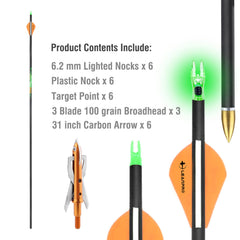 LEANPRO 100gr two-blade mechanical broadheads showcased for wide-cut hunting performance.