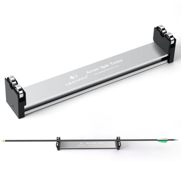 LEANPRO Arrow Spine Tester front view showing precise alignment for consistent shots