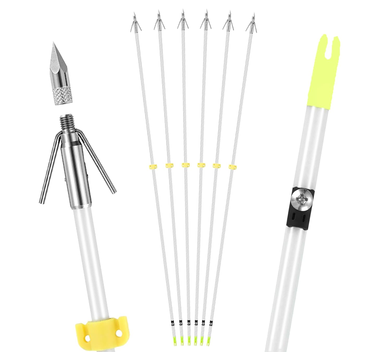 LEANPRO Bowfishing Arrows 32-inch fiberglass shaft for safer night fishing