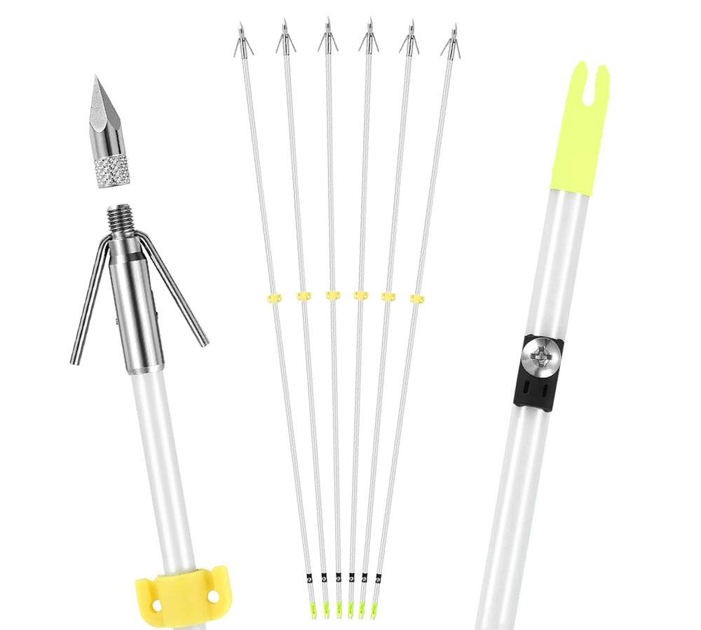 LEANPRO Bowfishing Arrows 32-inch fiberglass shaft for safer night fishing