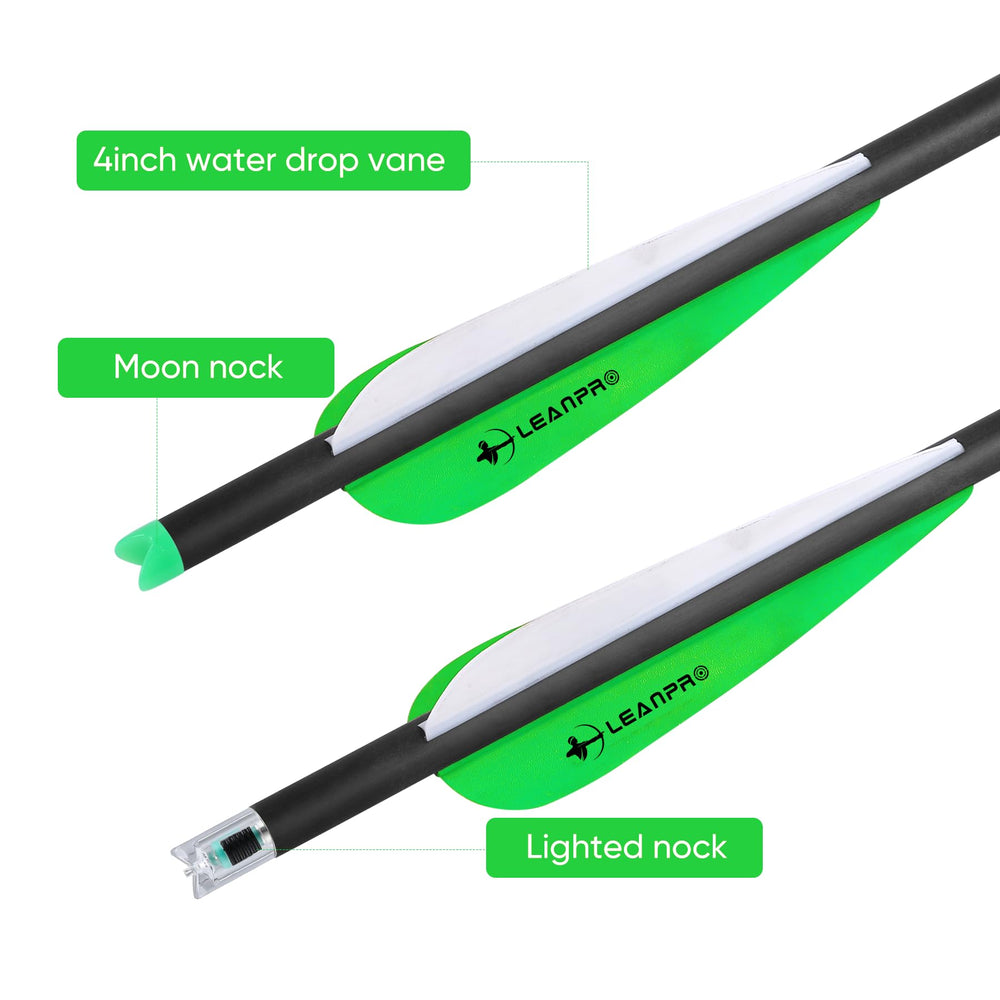 LEANPRO crossbow bolt pack with six lighted nocks included