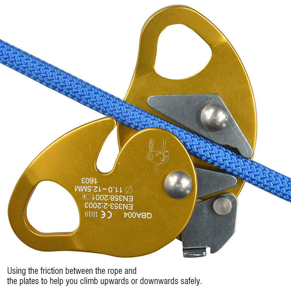 Leapiture descender supports rope diameters 11–12.5 mm for versatile setups.