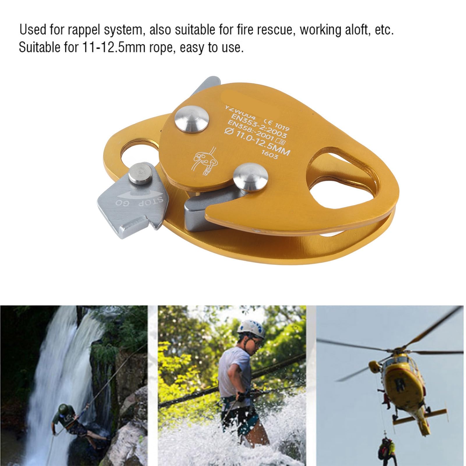 Leapiture descender weighs 174 g, convenient for climbing kits.