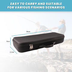 Leapiture fishing-rod-case interior sponge lining cushions delicate gear during transport.