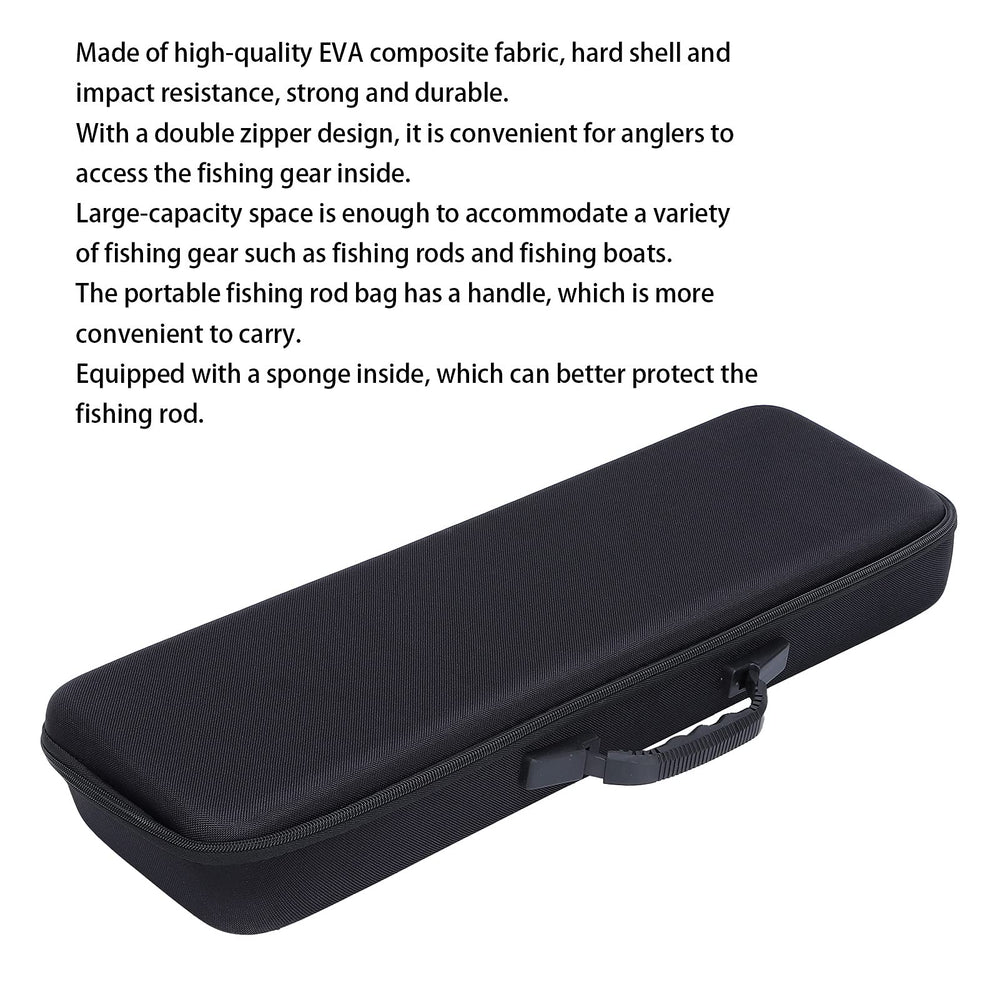 Leapiture fishing-rod-case open view illustrates organized interior layout.