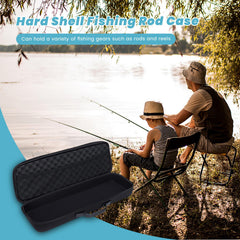 Leapiture fishing-rod-case side angle shows spacious profile for multiple items.