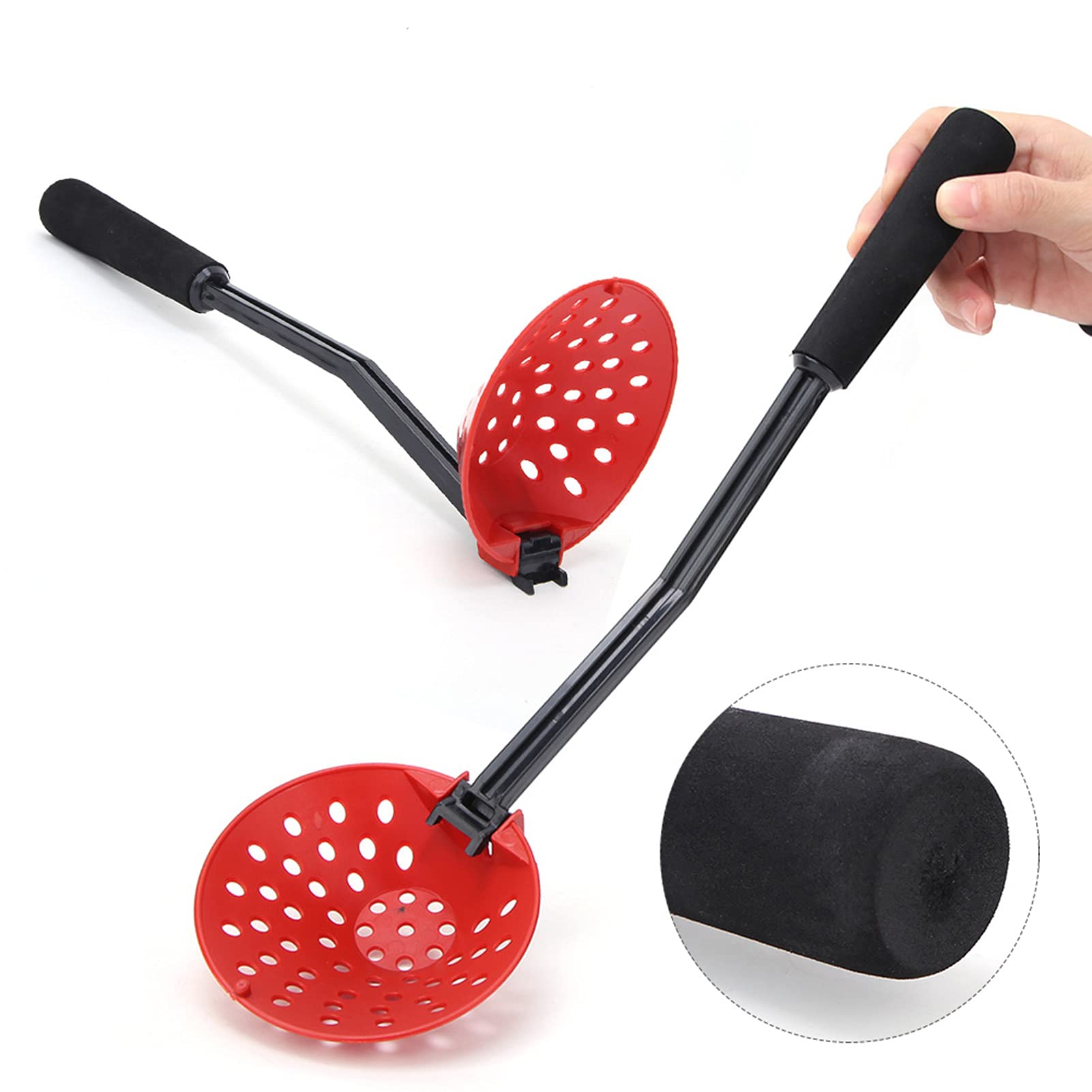 Leapiture winter fishing spoon has a nine-point-five centimeter diameter scoop head.