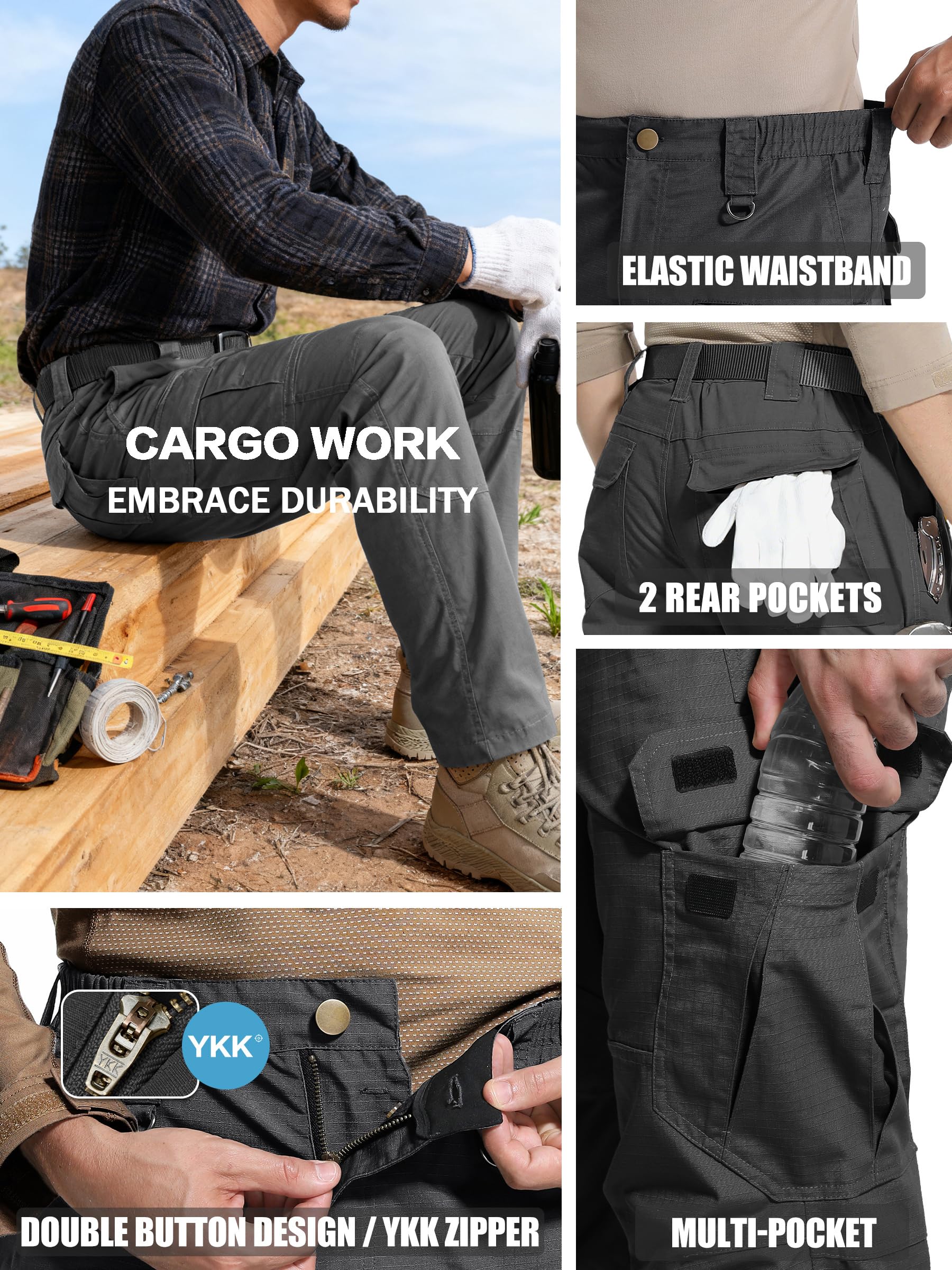 LeapsLion dark grey design suits daily wear with rugged practicality