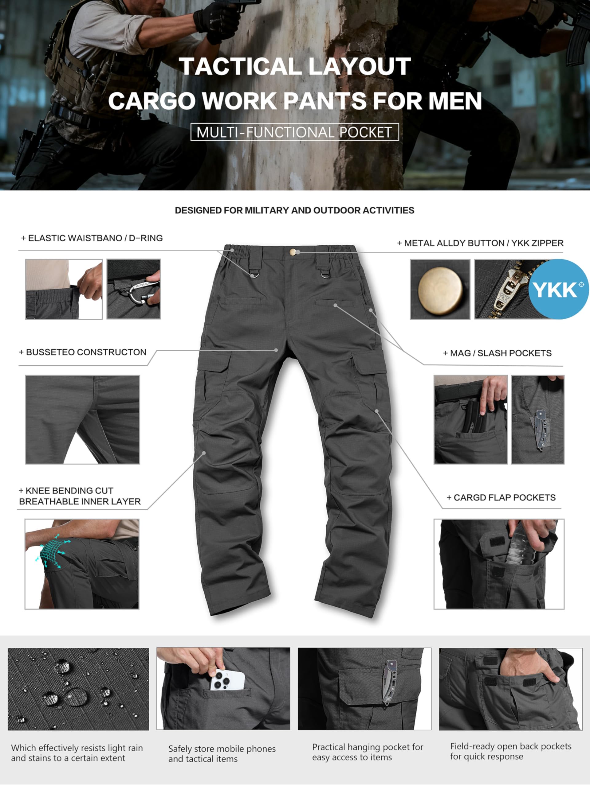 LeapsLion durable stitching detail emphasizes reliability on tough jobs