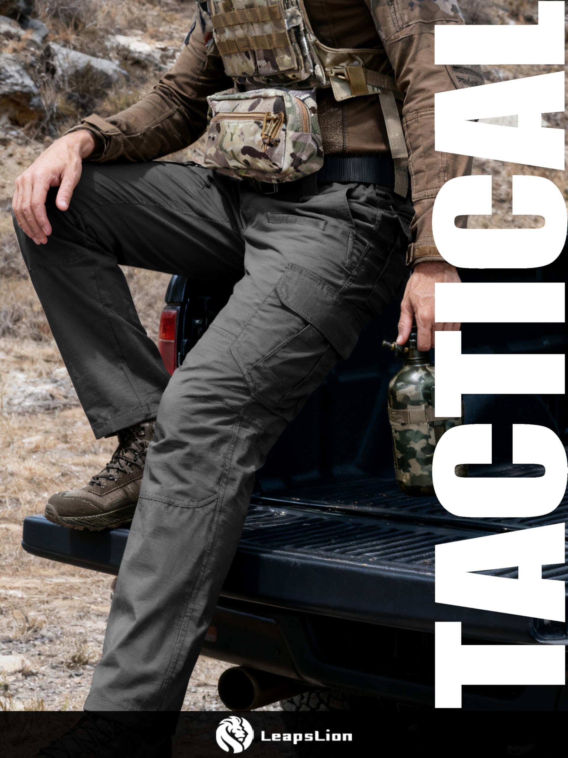 LeapsLion tactical pants eight-pocket layout enables on-the-job organization.