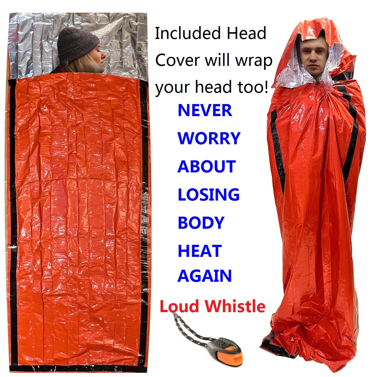 Leberna emergency bivy sack weighs 2.8 ounces for easy carrying