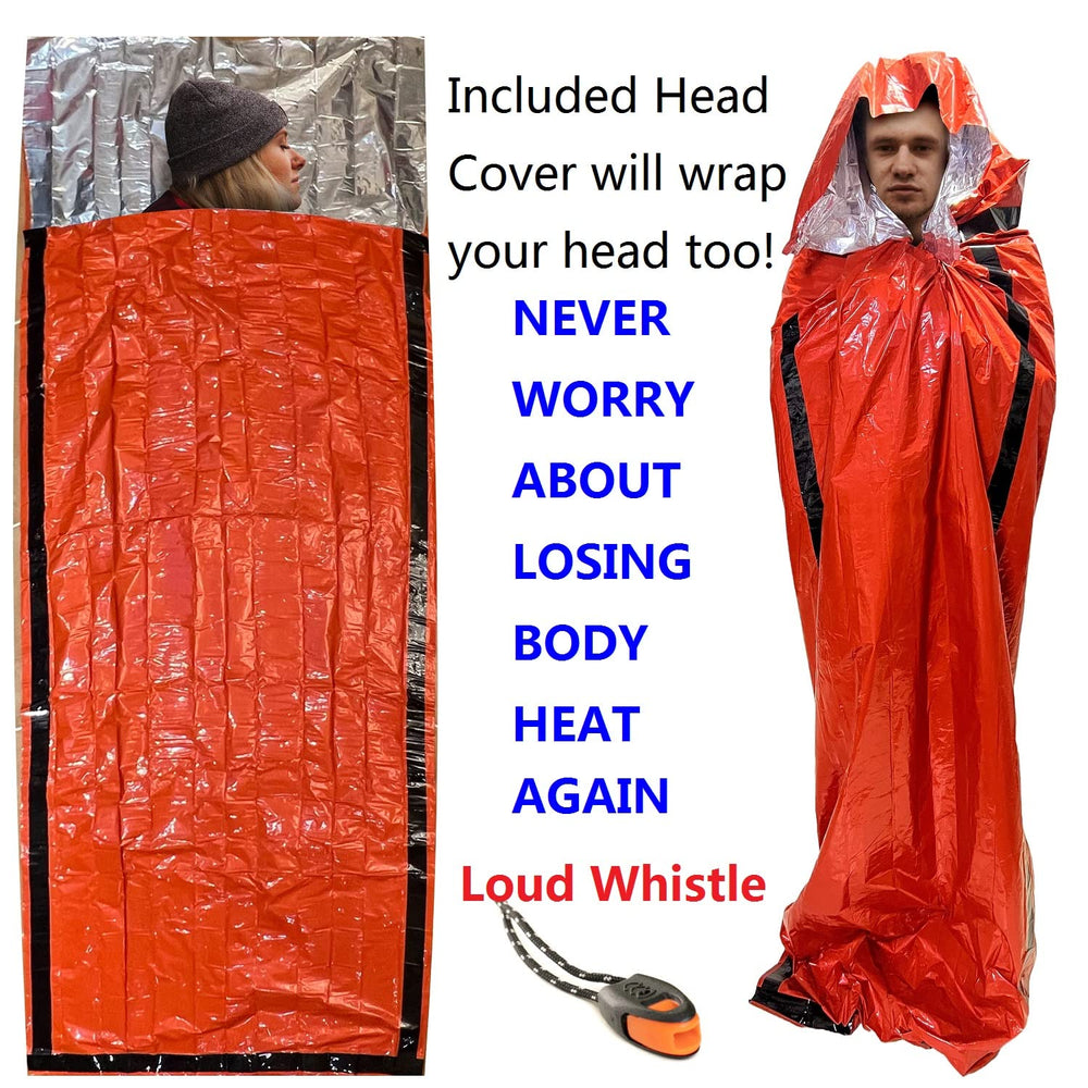 Leberna emergency bivy sack weighs 2.8 ounces for easy carrying